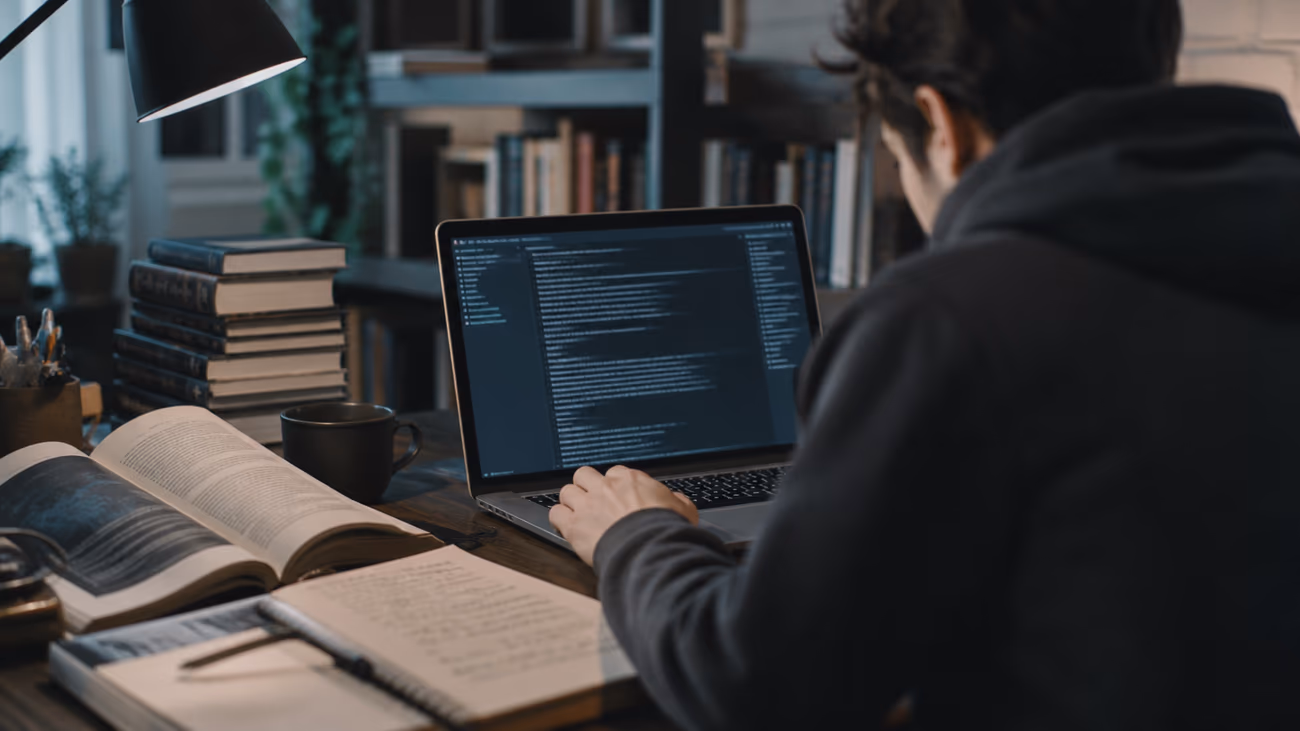 developer at desk with GitHub dark web resources
