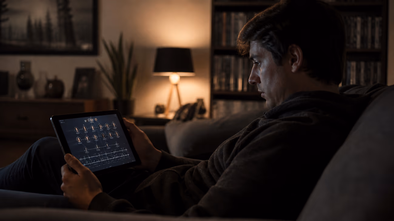 person exploring Netflix's Dark interactive guide